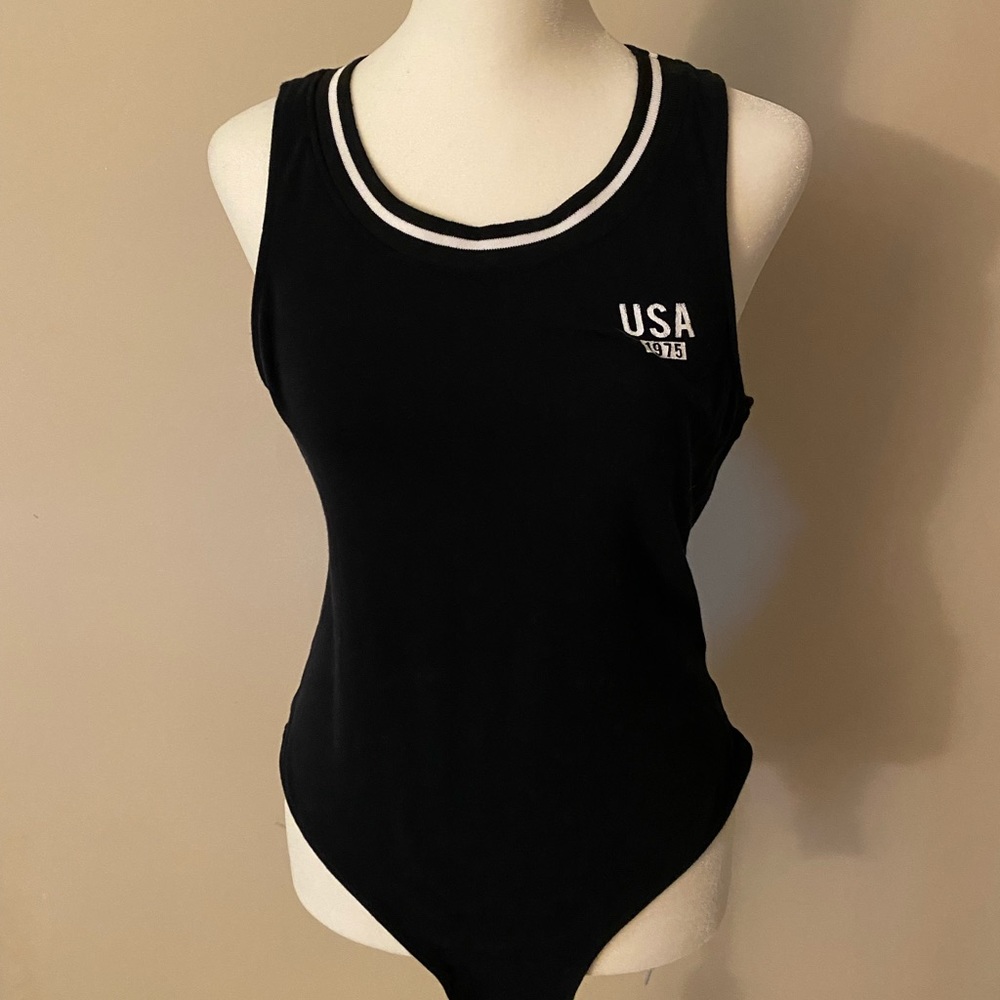 NWOT Black USA one piece
